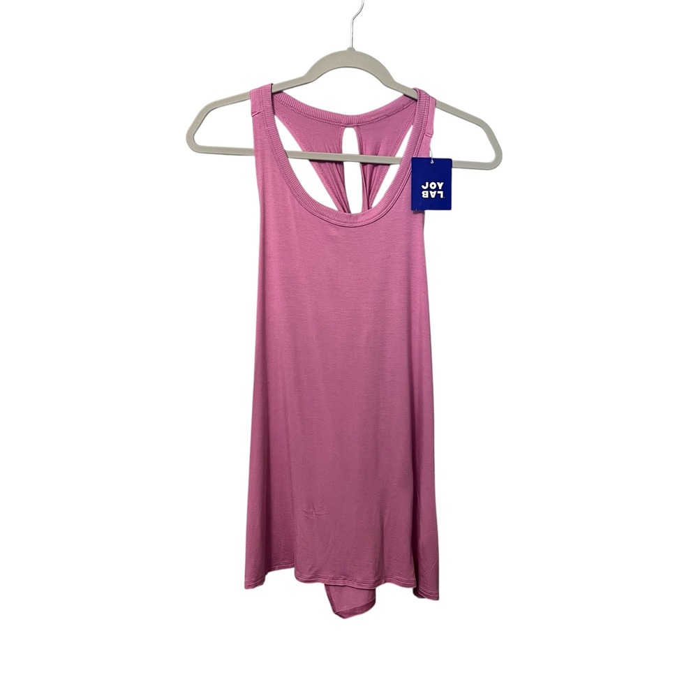 JoyLab Womens Pink Twisted Racerback Tank Top High Side Slits‎ Medium NEW